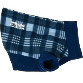 Highline Fleece Dog Coat (Color: Blue Plaid, size: Size 16LC)